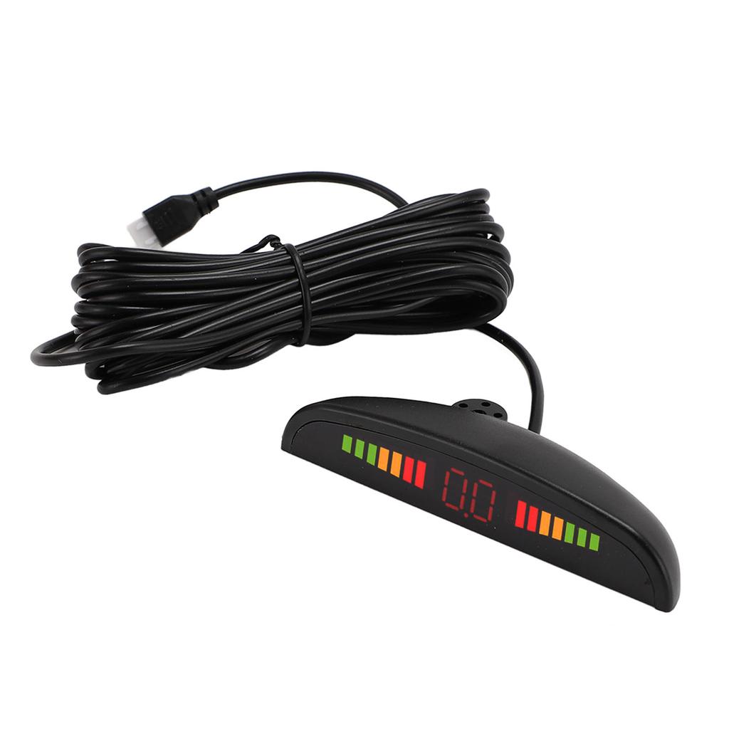 Car Reverse Sensor System 4 Sensors Digital Display Colorful Warning Bar Buzzer Alert Vehicle