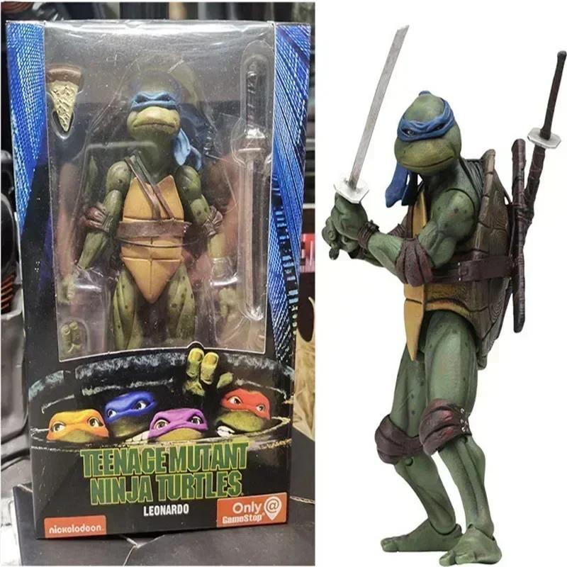 Neca 4pcs Teenage Mutant Ninja Turtles Action Figure Tmnt Edition Movable Movies Model Turtle Ninja Anime Collect Toy Doll Gifts