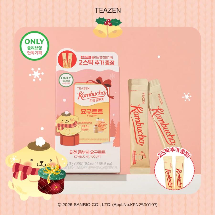 Teazen Yogurt Kombucha Limited Set Zero Sugar Probiotic Tea 10+2 Sticks /3box Tea 10+2 Sticks /3box