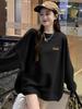 Chic European American Style 2025 Autumn/Winter Letter Print Hoodie for Women