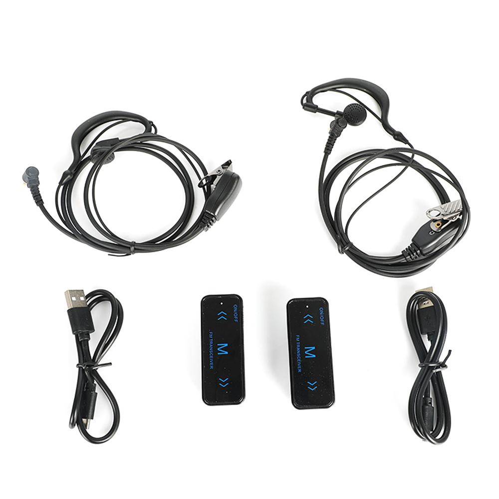 2Pcs Mini Portable Walkie Talkie UHF 400-480MHz w/ Earphone Radio Transceiver