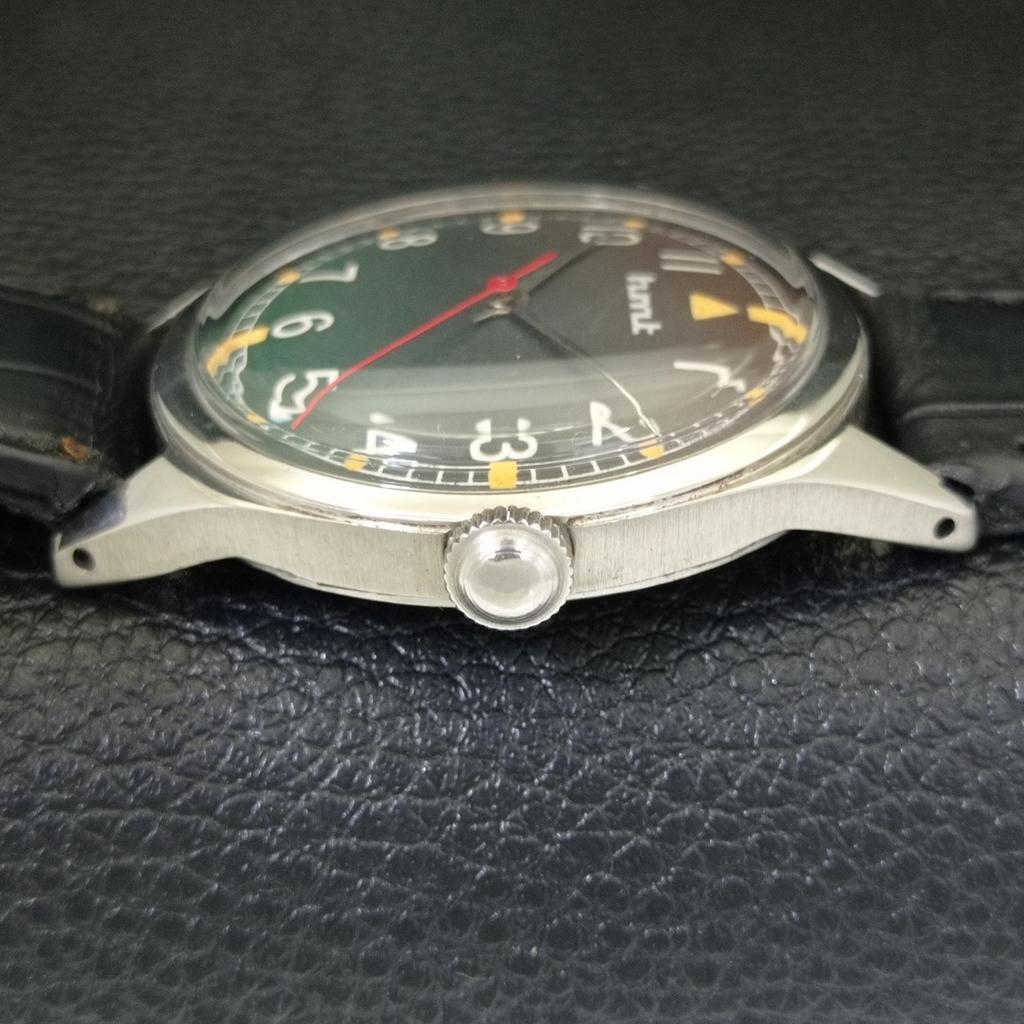 INDIAN VINTAGE HMT HAND-WINDING MENS BROWN COLOR DIAL WATCH A702820-1 R211-a702820