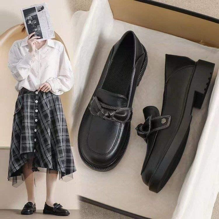 Women's Soft Leather British Style Loafers - 2025 Spring/Summer/Autumn Collection