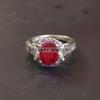 Ruby Oval Cut Gemstone With 925 Sterling Silver Ring For Men's #B533 JL375684148160