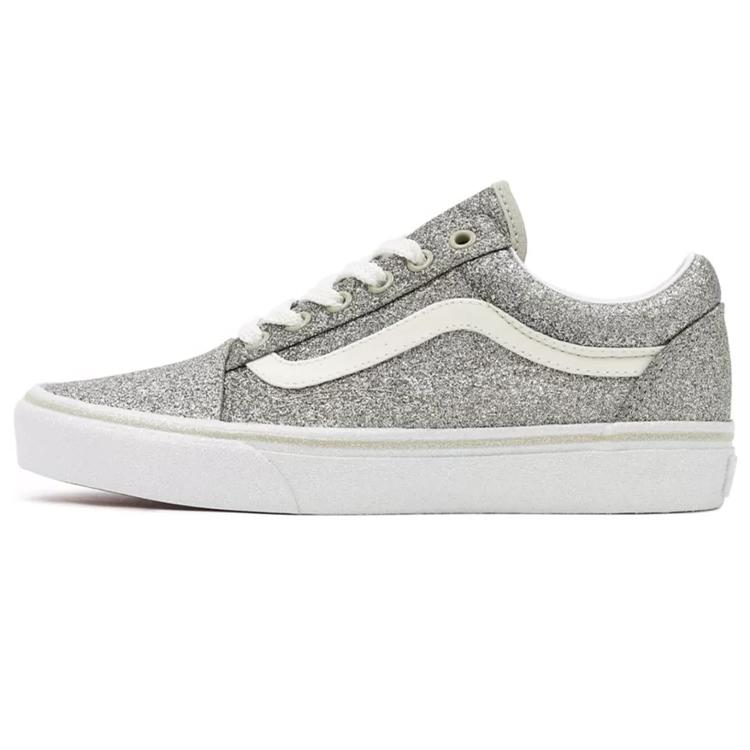 

Vans Old Skool Low Top Sneakers Silver/Grey Women s VN0A5JMIB5M 36.5