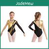 Gimnastas Niñas Para Maillots Brillantes Chispeantes Ballet Danza Maillots Deportivos Mono de Manga Larga