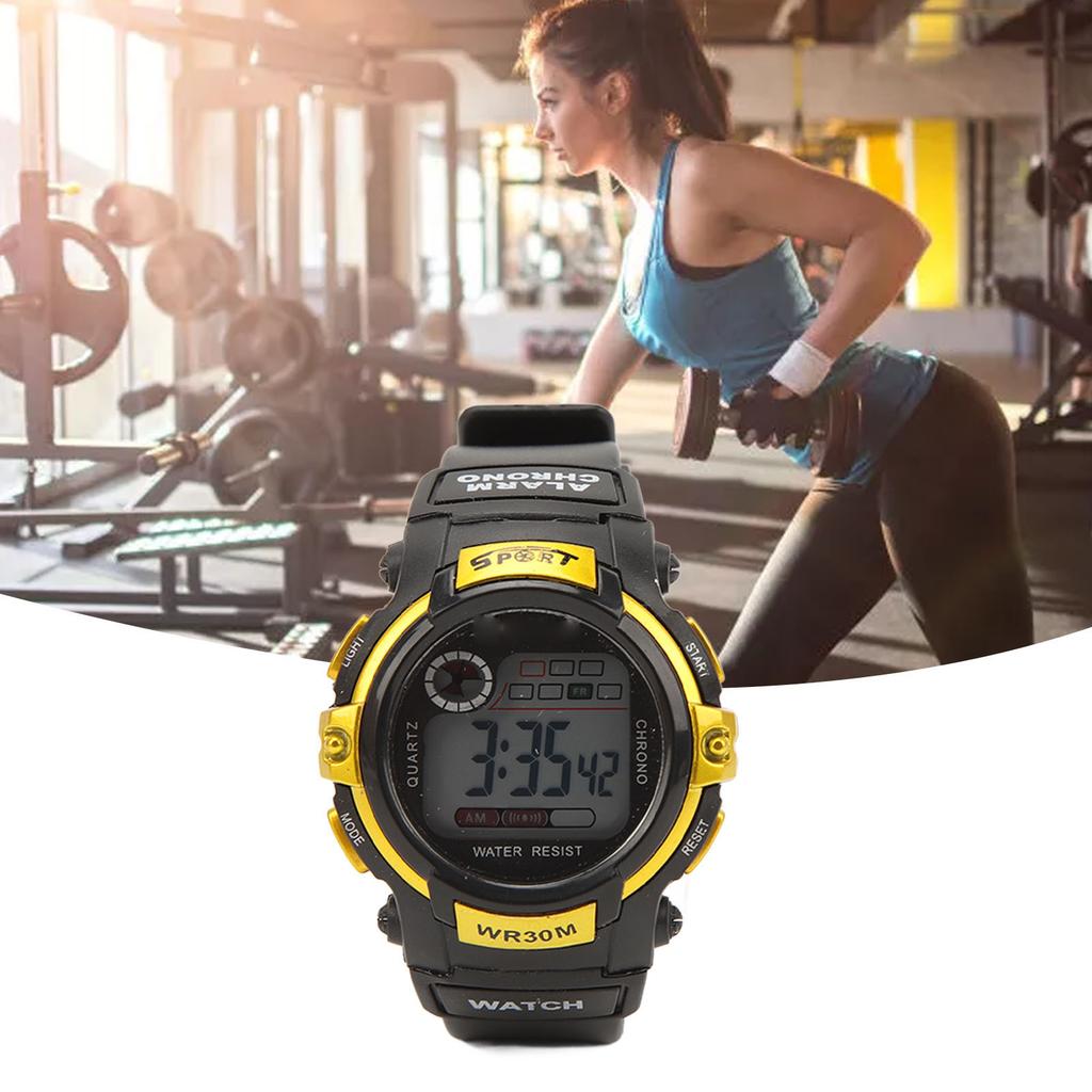 Sports Watch Digital LCD Electronic Watch Luminous Men Watch for Outdoor Activities