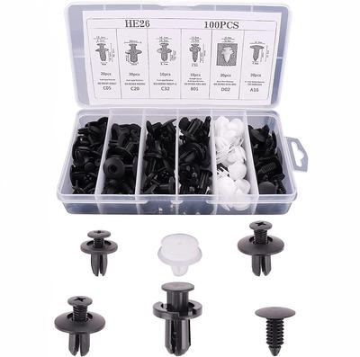 100 adet Karışık Araba Plastik Klipsler Oto Sabitleme Kapı Kapatıcı Pimi Sökme Tutucu Perçin Vidalar Sökme Aletleri Sökme Ürünleri İçin