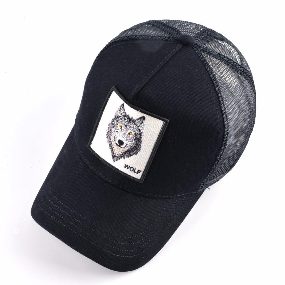 K Snapback Czapka Trucker Męska Oddychająca Siatka Czapki Baseballowe Dla Kobiet Outdoor Casualowa Czapka Baseballowa Z Naszywką Z Haftem Wilka
