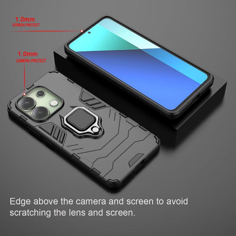 [360° otočný stojan] [Ochrana proti pádu na vojenské úrovni] Kryt Magnetický držák na telefon pouzdro do auta pro Xiaomi Redmi 13c Note 13 4G/5G 13 Pro+ 4G 5G