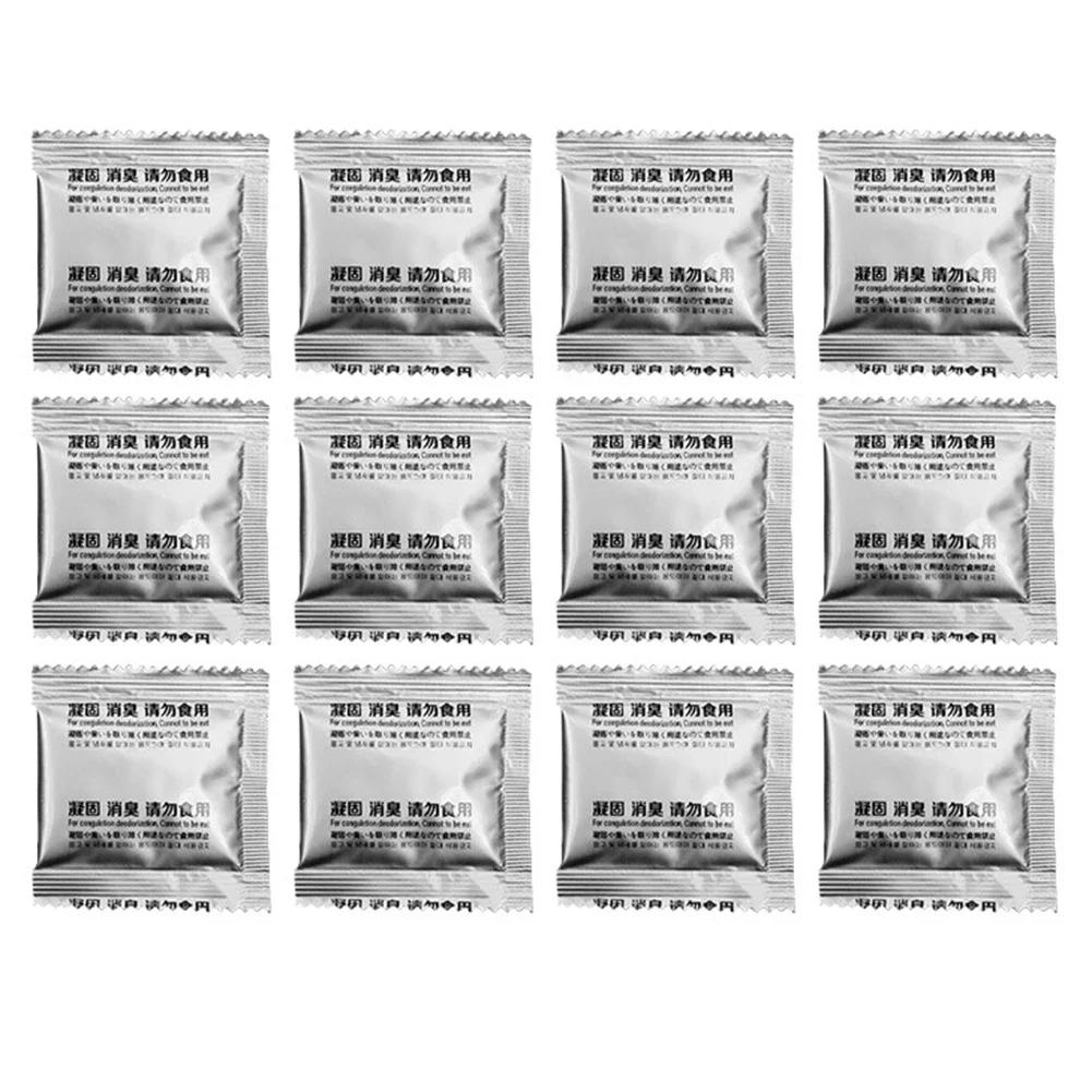 12Pcs Camping Toilet Waste Treatment Powder for Emergency Situations Gelling Deodorizing Solution for Outdoor Use