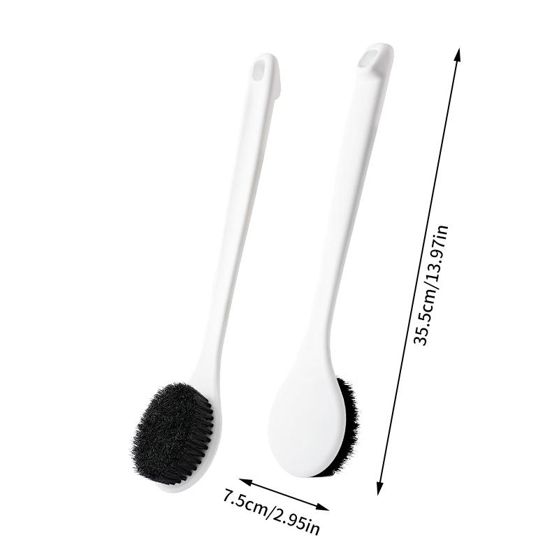 Schwarzer Multifunktions-Applikator für Lotion, Sonnenschutzsalbe, Körperreiniger, Duschbürste mit langem Griff, kostenloser Sonnenschutz-Applikator für die Rückseite