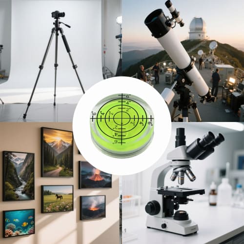Mirhua High-Precision Mini Level, Round, with Graduated Graduations, for Calibrating Levels and Installing Equipment, Inclination Measurement, 32*7mm,