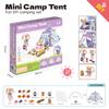 Play House Simulated camping Mini Camp Tent Toys for Girl Portable Miniature skateboard doll Tent Home interaction Children Game