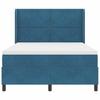 Boxspring Bed with Headboard Blue 140 X 200 Cm Velvet