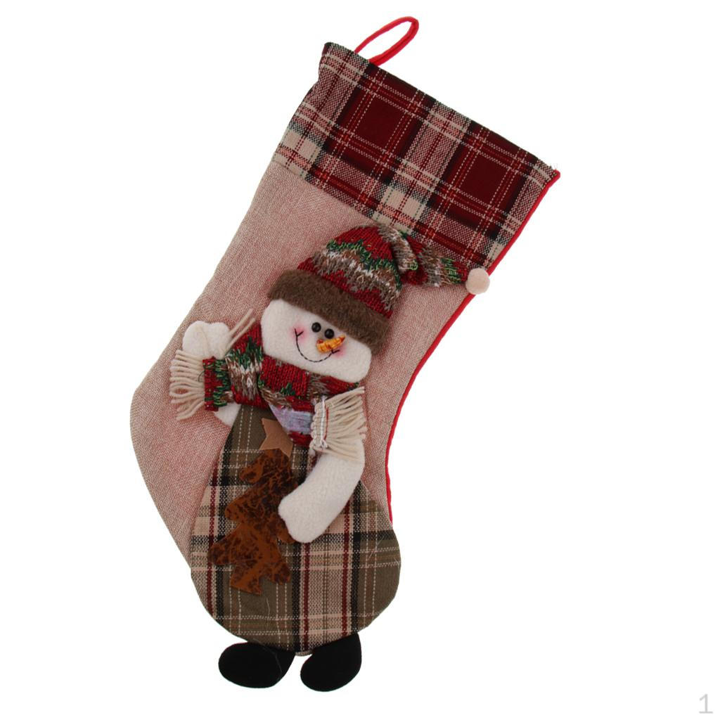 Christmas Decoration Stocking, Non-woven Fabric, Santa, Elk, Snowman