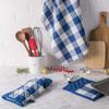 Non-slip Plaid Cotton Kitchen Cooking Microwave Gloves Baking BBQ Potholders Thicker Insulation Oven Mitts Heat Insulation Pad