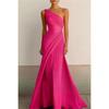2026 Elegant Cross-Shoulder European & American Light Luxury Slim-Fit Banquet Gown