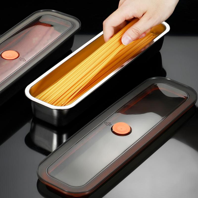 201 Stainless Steel Bacon Tray With Lid, Suitable For Fruits, Vegetables, And Meats, Kitchen Cleaning, And Refrigerator Storage