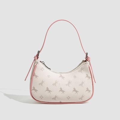 Korean Version of Animal Pattern Simple Print High Quality Texture Fashionable and Versatile One Shoulder Armpit Bag Commuting Hand To Slide Bag