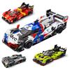 Eikee MOC City Flame Racing Car Model Building Blocks 16 Grids Sports Vehicle Bricks Toy for Kids Festival Gift