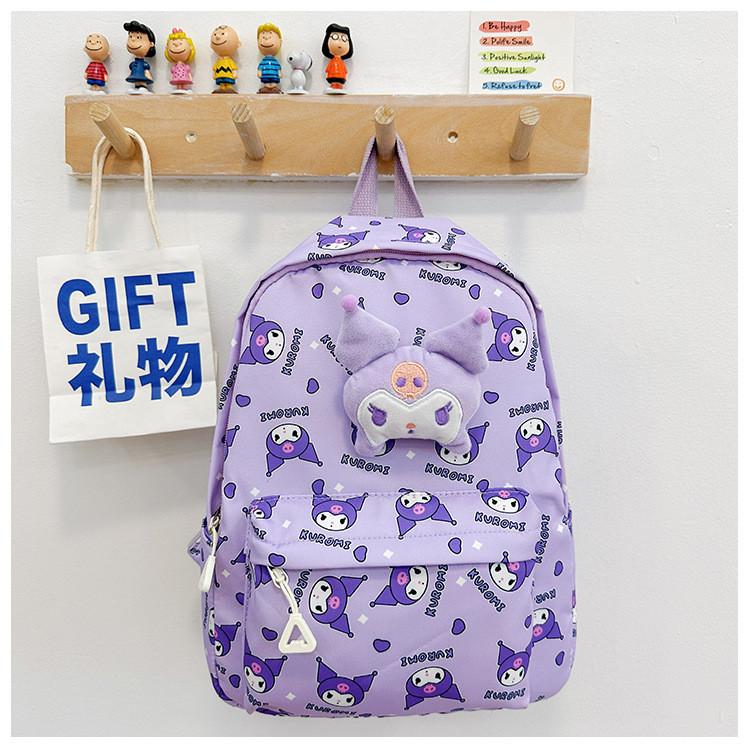 

Cute Nylon Kids School Bag Lightweight And Fun Cartoon Design Perfect For Preschoolers Kuromi
