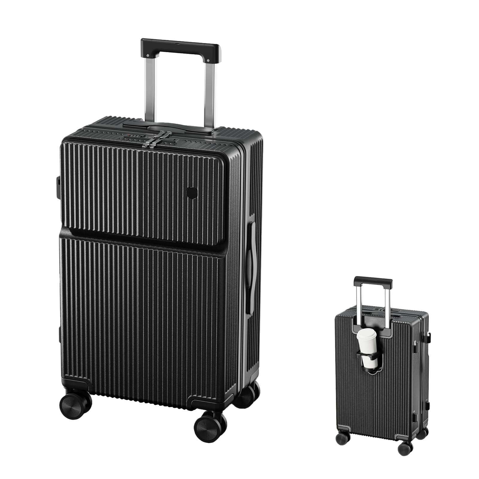 

Carry Carry Front USB Hidden Hook Cup Double 360 Degree Overnight Business LH3029 [MORGEN SKY] Suitcase, Carry-on, Case, Bag, Opening, Multi-Function, чорний