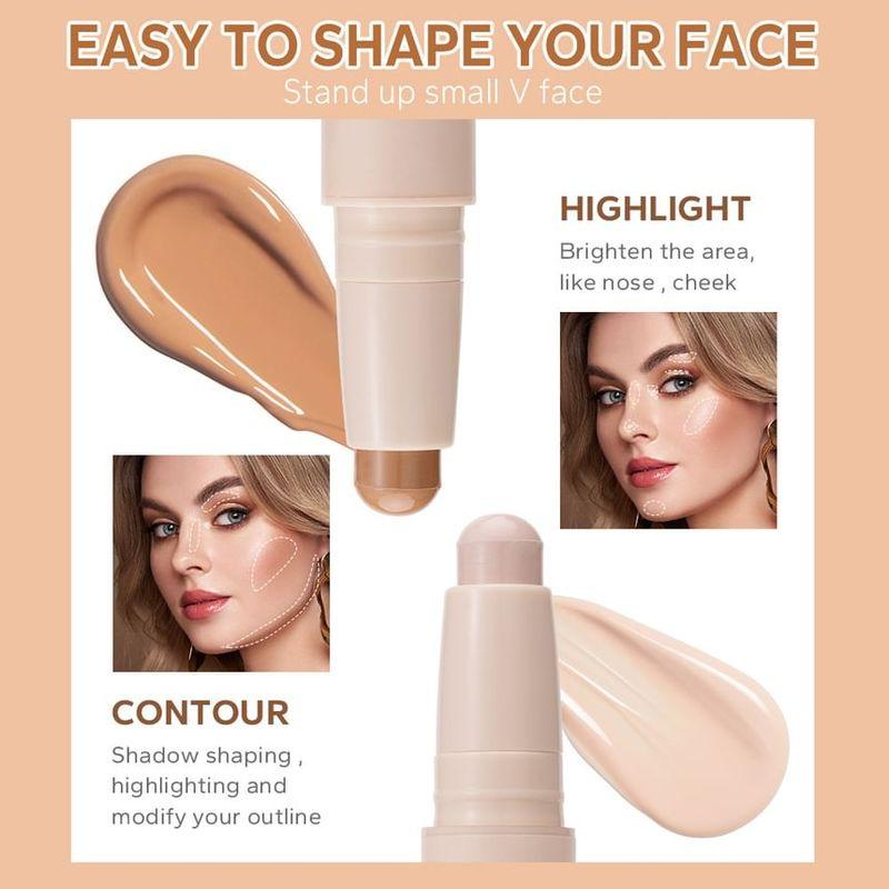 BEAUTY GLAZED - Highlighter & Contour Double-Headed Stick - 3 Shades