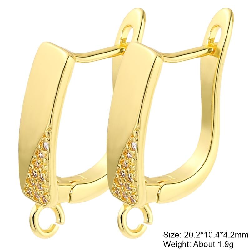 Juya 2 4 Pcs/Lot DIY Anti-Allergy Gold Silver Plated Schwenzy Fastener Ear Wire Hooks Women Earrings Accessories Supplies