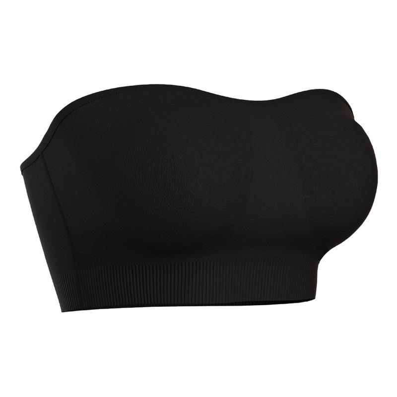 Cross-Border Silicone Grip Seamless Strapless Padded Plus Size Bandeau Bra XXL