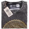 Stone Washed T-Shirt Dark Grey Mandala XLarge