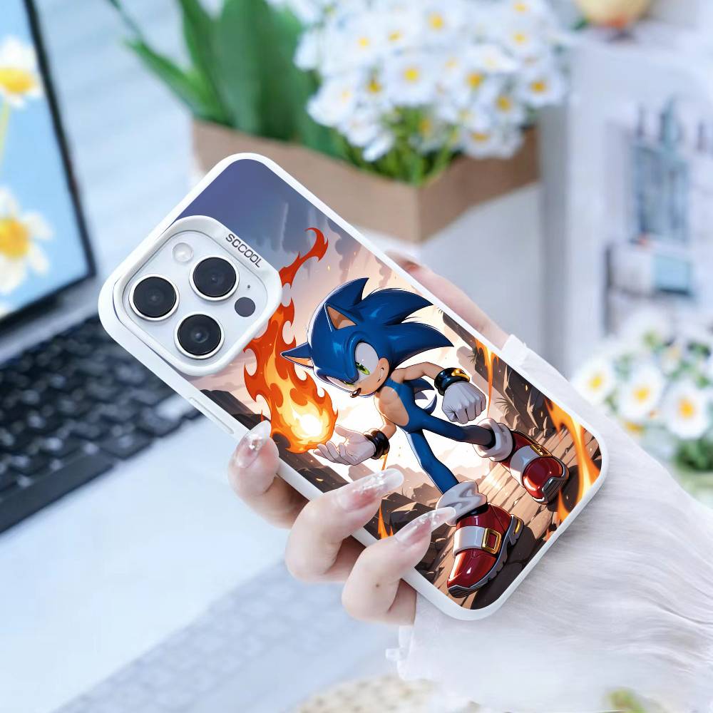 Hedgehog Knuckles Phone Case For IPhone 16 17 15 14 12 13 Pro Max Black Color Shockproof Cover