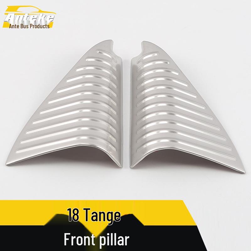 T-Roc 18 Front Pillar Stainless Steel Decorative Panel Triangle Sticker Accessory