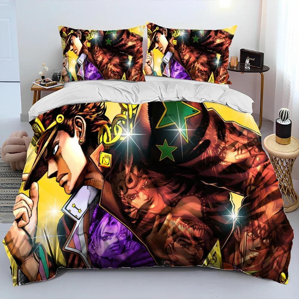 Anime Jojo's Bizarre Adventure Pohodlný povlak na přikrývku Povlak na polštář Sada povlečení Dekorace dětského pokoje Domácí textil