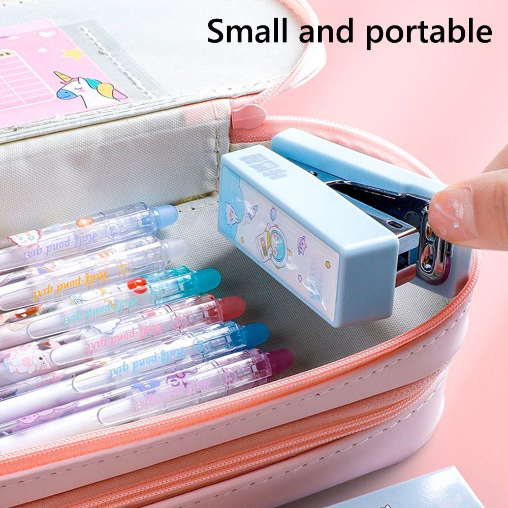 Stationery Cartoon Metal Stapler Set Metal Binding Tools New Mini Stapler