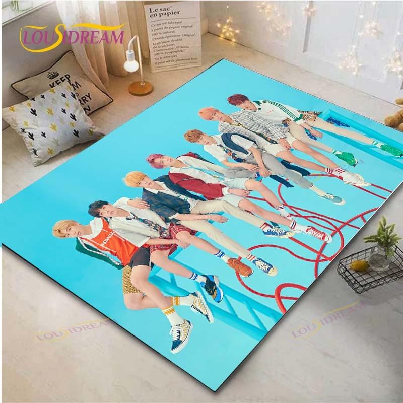 Kpop Bangtan Boys BTS Carpet Living Room Bedroom Bedside Mat Study Room ...
