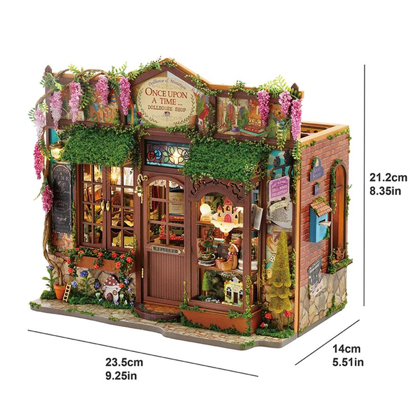 Wooden Miniature Doll House Kit Handmade 3D Puzzle Assemble Building Model Making Room Toys Home With Furniture Dollhouse Gifts