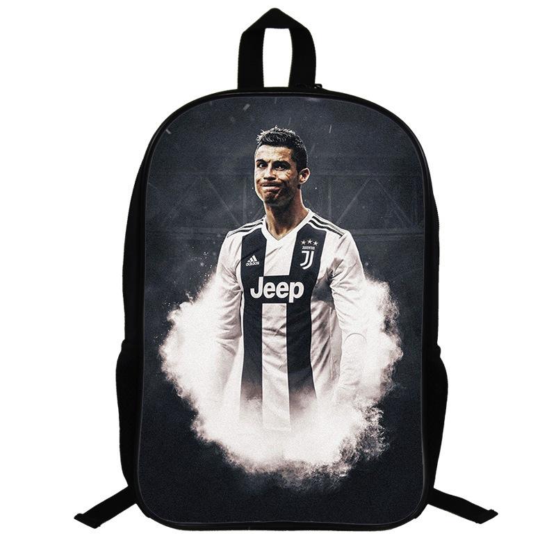 Zaino a Tema Ronaldo per Fan di Calcio Zaino per Studenti Scolastici Zaino per Bambini da 17 Pollici