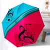 1pc Music Notes Automatic Open/Close Umbrella 8-Rib Strong Frame, Portable Travel Umbrella for Women & Men, Birthday Gift Parties, Everyday Use