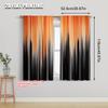 2pcs   Upscale Curtains 2D plane printing Modern Orange and Black Gradient Versatile Fabric (without rod) Decorations Clearance