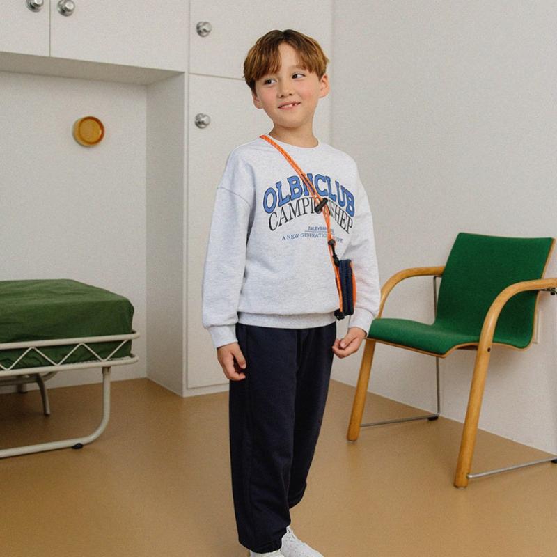  Olivan  Lattering Logo Sweatshirt  Melange 