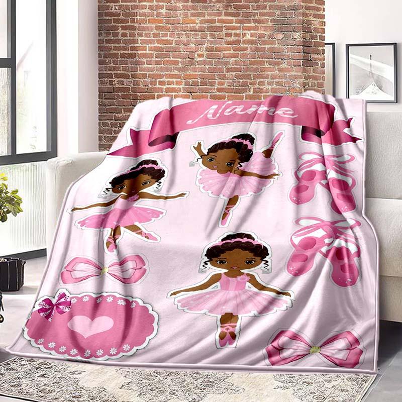 Dance Customize Your Name Blanket Used For Chair Office Sofa Bed Camping Soft And Warm Giving Friends And Relatives Birthday Graduation Gift