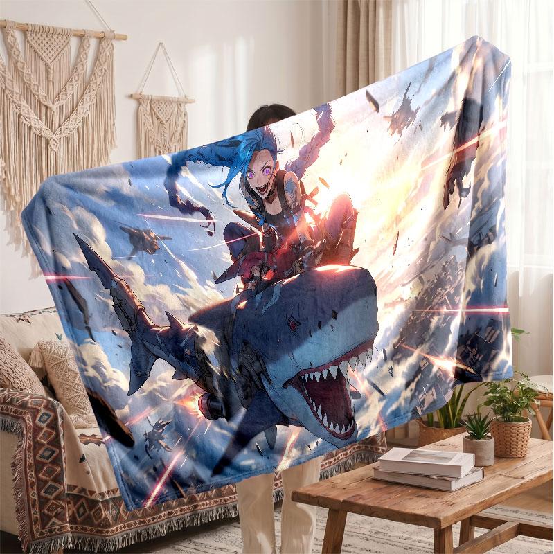 Warm Flannel BlanketLeague of Legends Soft Cozy Throw Blanket for Bedroom Couch