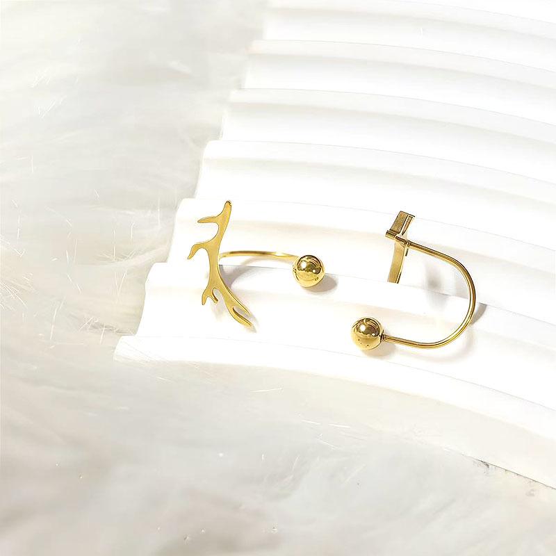 Korean Elegant Star Smile Titanium Ear Stud