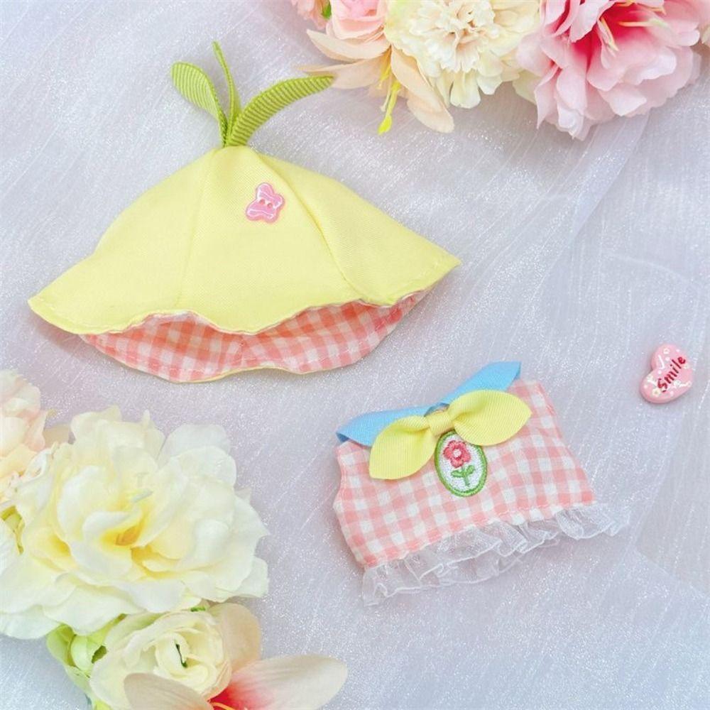 Soft Cotton Plush Doll Outfit Cartoon Design Mini Doll Clothes Cotton Doll Rompers Doll Dressing