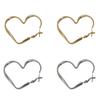 Simple Heart Hoop Earring For Women Gold Silver Personality Stud Earring Girl Korean Fashion Jewelry Birthday Gifts