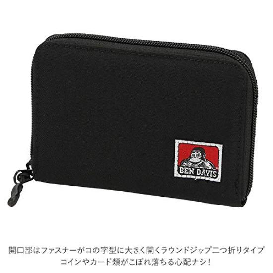 BEN DAVIS Ben Davis and Wallet Matte Zip-Around Wallet, Men's Women's (Free Size, Black)