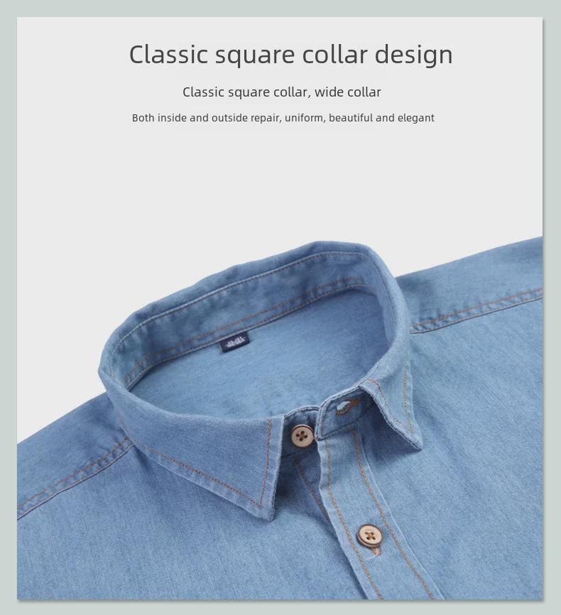 Camicia Casual Slim in Cotone Denim Giapponese da Uomo Dongyu per la Primavera