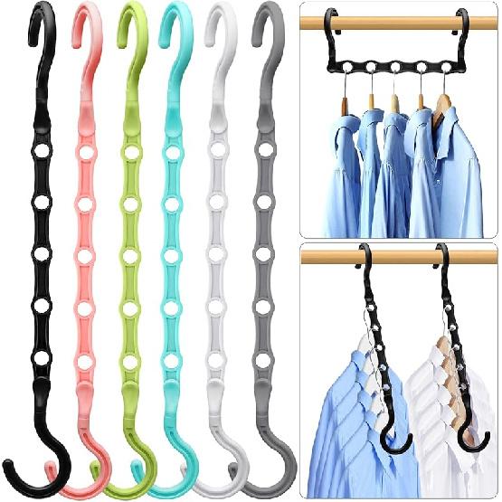 Closet Organizers and Storage, Sturdy Space Saving Hanger for Heavy Clothes, Upgraded Cascading Hangers, Magic Closet Organization Clothes Hangers,