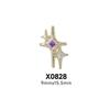 10Pcs 3D Star Alloy Rhinestone Nail Art Charms Gold/Silver Shiny Glitter Diamond Press on Nails Manicure DIY Decorations